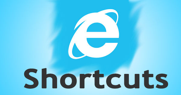 internet explorer shortcuts